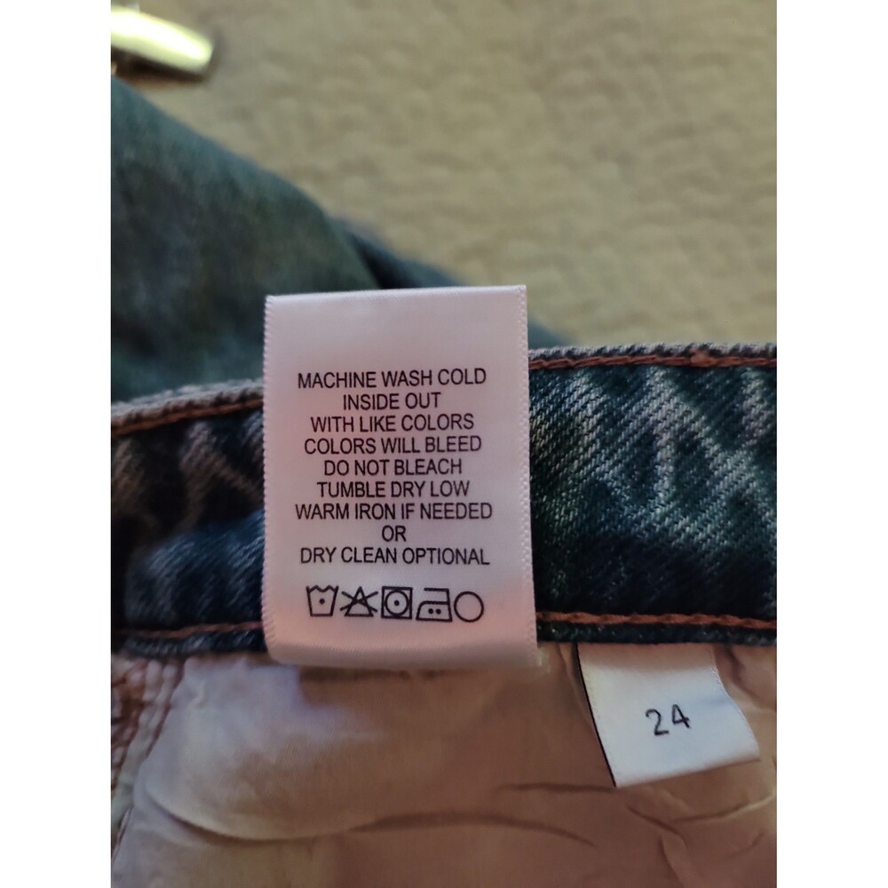 Vervet Blue Cargo Straight Leg Jean Sz 24 - Picture 8 of 8